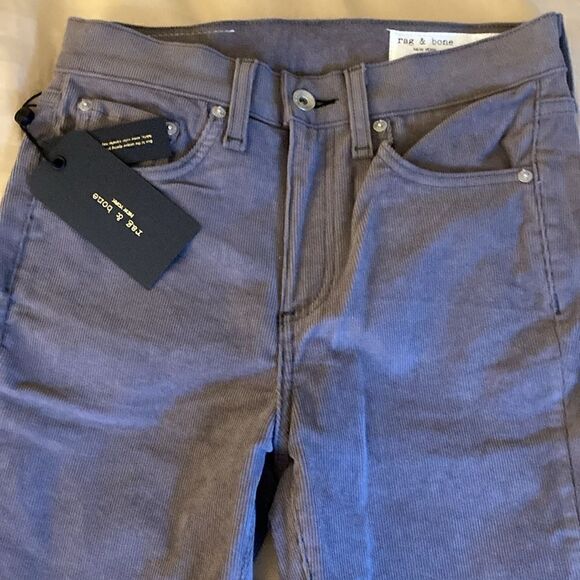 Rag & Bone NWT High Rise Skinny 5 Pocket Corduroy Jean in Nickle. Size 26. - Picture 5 of 9